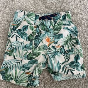 Wonder Nation Green Leaf Print Shorts